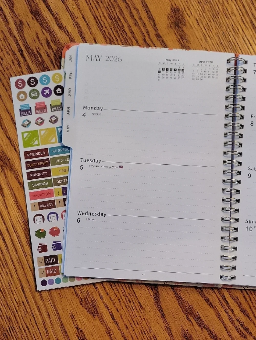 2026 Floral Planning Calendar - Peach & Coral